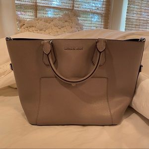 Michael Kors Voyager Leather Tote Bag - Grey